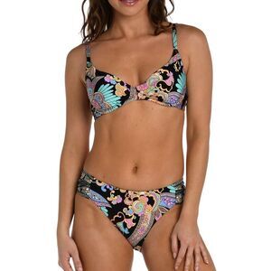 Sunshine 79 Paisley Patchwork Underwire Over The Shoulder Top and bottom set